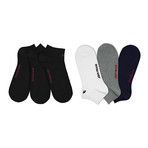 Solid Low-Cut Sport Sock // Pack of 6 // Black + Solid Combo