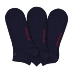 Solid Low-Cut Sport Sock // Pack of 6 // Navy + White