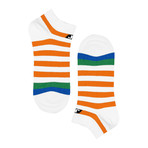 Stripe Low-Cut Sport Sock // Pack of 6 // Bright Combo Pack