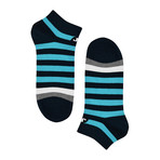 Stripe Low-Cut Sport Sock // Pack of 6 // Bright Combo Pack