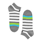 Stripe Low-Cut Sport Sock // Pack of 6 // Bright Combo Pack