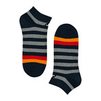 Stripe Low-Cut Sport Sock // Pack of 6 // Bright Combo Pack