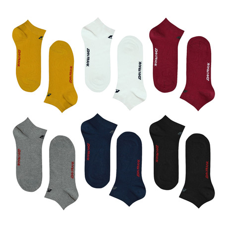 Solid Low-Cut Sport Sock // Pack of 6 // Bold Combo Pack