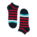 Stripe Low-Cut Sport Sock // Pack of 6 // Bright Combo Pack