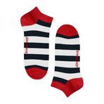 Stripe Low-Cut Sport Sock // Pack of 6 // Bold Combo Pack