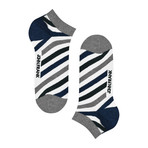 Diagonal Stripe Low-Cut Sport Sock // Pack of 6