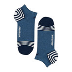 Diagonal Stripe Low-Cut Sport Sock // Pack of 6