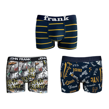 NYC + Stripes Boxer Brief // Set of 3 (S/M(28"-30"))