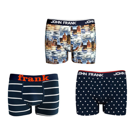 Skyline + Stars + Stripes Boxer Brief // Set of 3 (S/M(28"-30"))