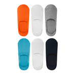 Solid No-Show Non-Slip Sock // Pack of 6 // Bright Pack