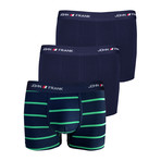 Solid Combo Boxer Brief Pack // Set of 3 // Navy + Green (S/M(28"-30"))