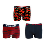 Strawberries + Stripes Boxer Brief // Set of 3 (M/L(32"-34"))