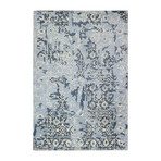 Cascade // Light Blue Wool + Viscose Rug (5'9"L x 3'9"W)