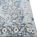 Cascade // Light Blue Wool + Viscose Rug (5'9"L x 3'9"W)