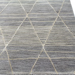 Moroccan // Taupe Wool + Viscose Rug (2'6"L x 8'W)