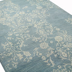 Mirage // Light Blue Wool + Viscose Rug (5'9"L x 3'9"W)