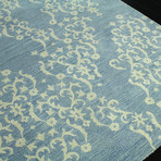 Lace // Light Blue Wool + Viscose Rug (8'L x 2'6"W)