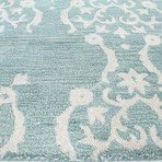 Lace // Aqua Wool + Viscose Rug (2'6"L x 8'W)