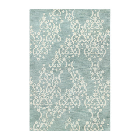 Lace // Aqua Wool + Viscose Rug (8'L x 2'6"W)