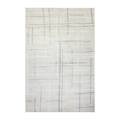 Crossroads // Ivory Wool + Viscose Rug (8'L x 2'6"W)