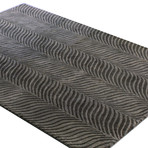 Stripes // Grey Wool + Viscose Rug (2'6"L x 8'W)