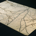 Branches // Ivory Wool + Viscose Rug (2'6"L x 8'W)