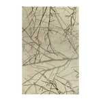 Branches // Ivory Wool + Viscose Rug (2'6"L x 8'W)