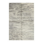 Waves // Grey Wool + Viscose Rug (2'6"L x 8'W)