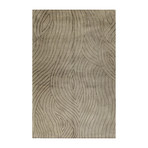 Scrolls // Taupe Wool + Viscose Rug (5'9"L x 3'9"W)