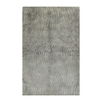 Scrolls // Light Blue Wool + Viscose Rug (2'6"L x 8'W)