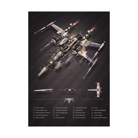 X-Wing Fighter Exploded View