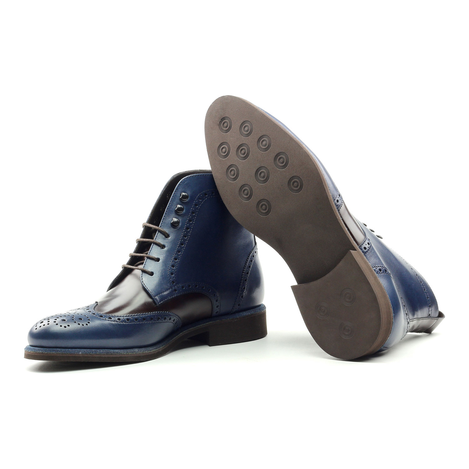 navy brogue boots womens