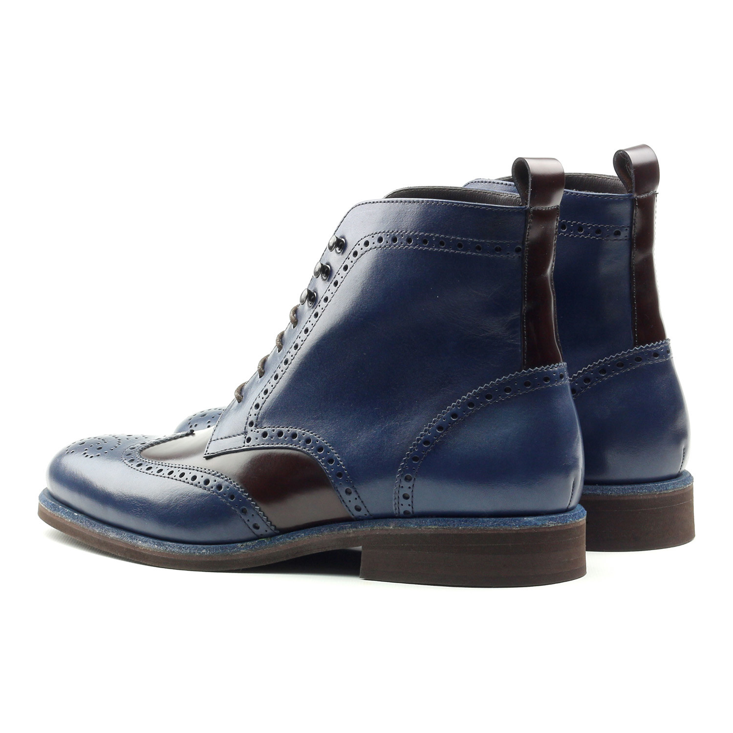 navy brogue boots womens
