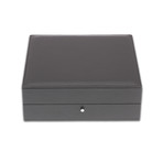 Leather Cufflink Box // Gray