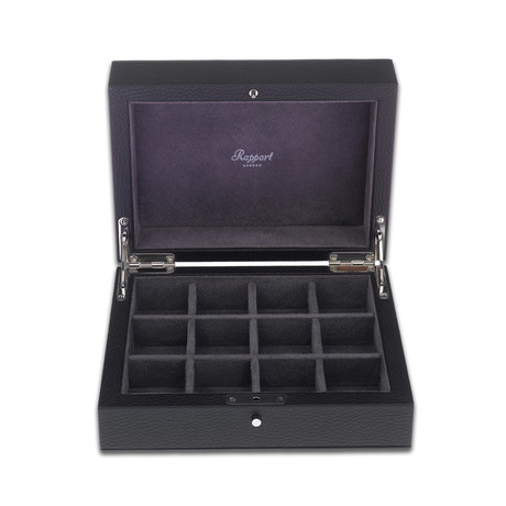 Leather Cufflink Box // Black