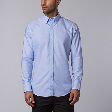 Highline Washed Casual Button-Up // Light Blue Oxford (XS)