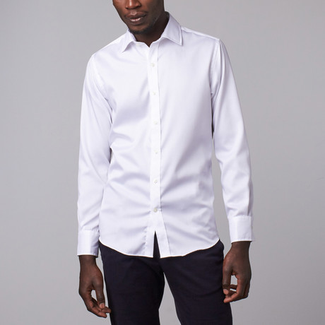 Wrinkle-Resistant Button-Up // White Twill (US: 14.5R)