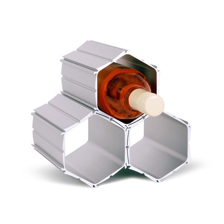 WineHive Modular Wine Rack // 3 Bottle