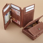 Magistrale RFID Coin Magic Wallet (Brown)