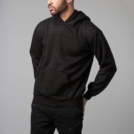 Faded Splashed Hoodie // Black (XS)