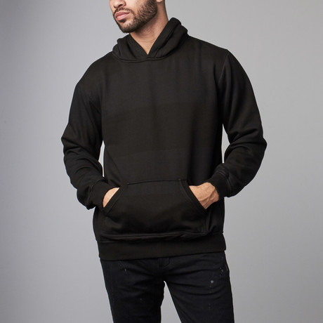 Faded Stripe Hoodie // Black (XS)