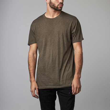 Melange Neck Tee // Taupe (XS)