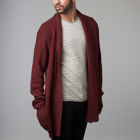 Longline Cardigan // Burgundy (XS)