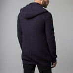 Shawl Collar Knit // Blue (L)