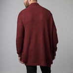 Longline Cardigan // Burgundy (M)