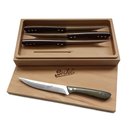 Big Steak 4-Piece Micarta Handle Knife Gift Set