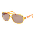 Round Square Aviator // Amber + Brown