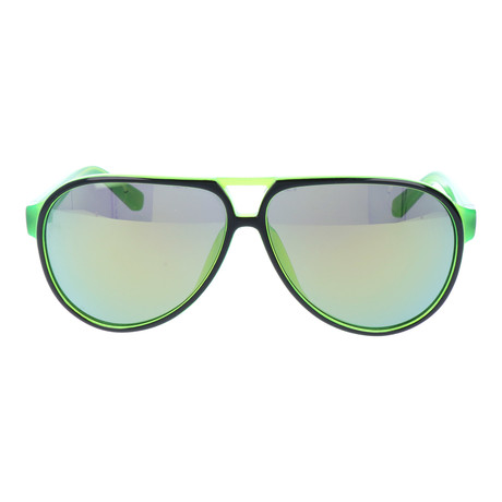 Two-Tone Imprint Aviator // Green + Black