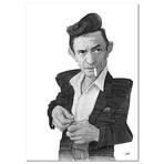 Johnny Cash Portrait (16"L x 20"H x 2"D)