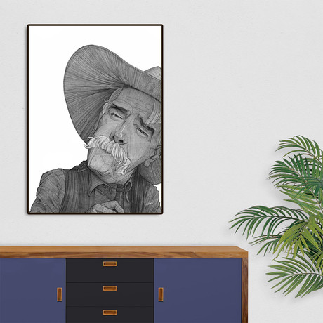 Sam Elliott As The "Stranger" (16"L x 20"H x 2"D)